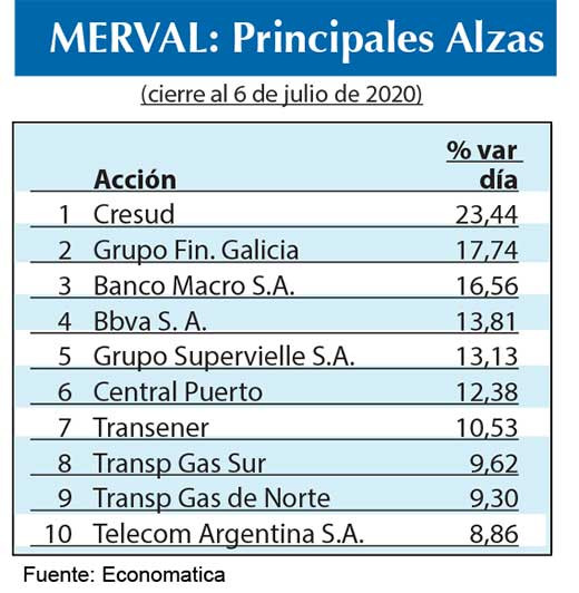 Bolsa argentina 2020