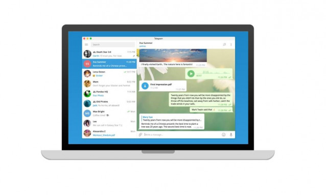 Interfaz de Telegram para Windows