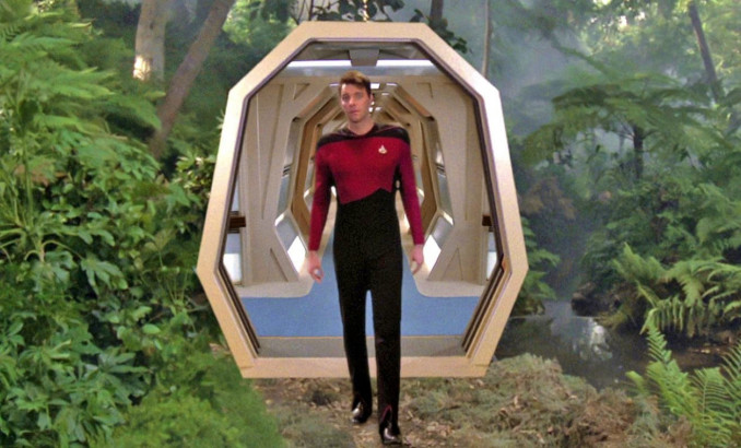 Escena de Star Trek con el Holodeck