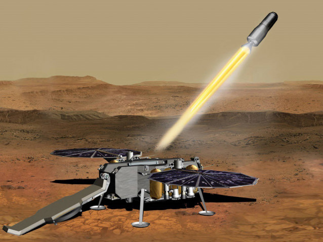 Archivo - Esta ilustración muestra un concepto de cómo el Vehículo de Ascenso a Marte de la NASA
