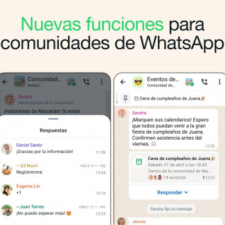 Novedades de WhatsApp para las comunidades