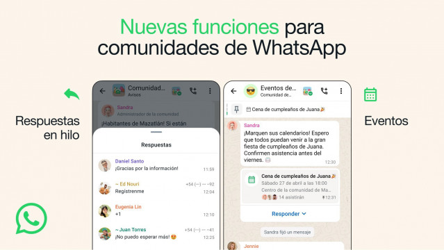 Novedades de WhatsApp para las comunidades
