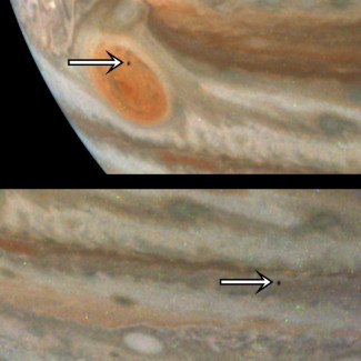 La misión Juno de la NASA capturó estas vistas de Júpiter durante su 59º sobrevuelo cercano al planeta gigante el 7 de marzo de 2024.