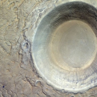 Cráter de impacto en Utopia Planitia