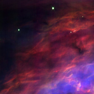 Esta imagen recortada del Telescopio Espacial James Webb captura un área al noreste del corazón de la Nebulosa de Orión.