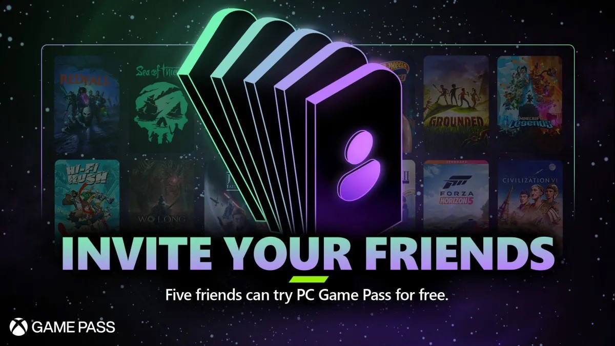 Xbox te permite regalar pruebas gratuitas de PC Game Pass de 14 días a hasta 5 nuevos amigos en la plataforma