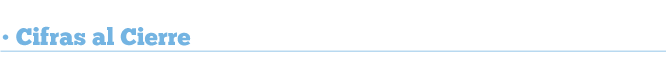 Cifras al Cierre