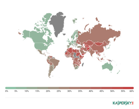 Mapa de infecciones por USB