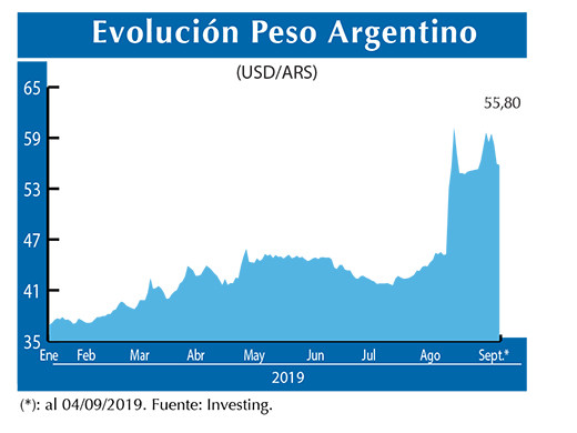 Evolucion peso Argentino