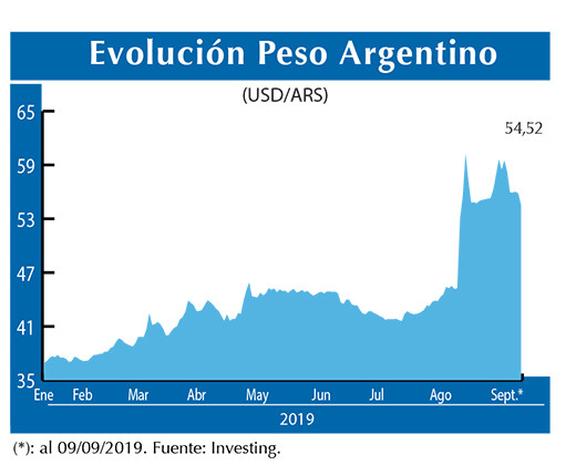 Evolucion peso Argentino