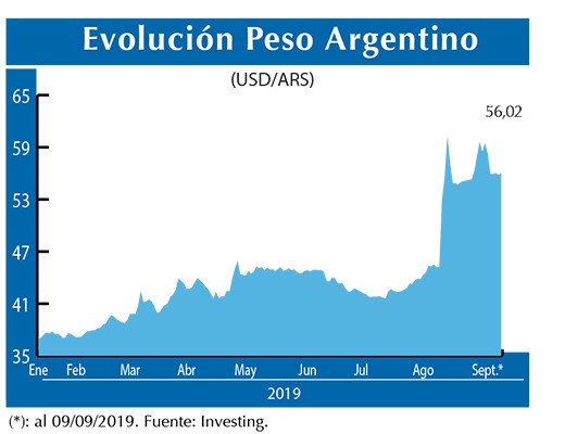 Evolucion peso Argentino