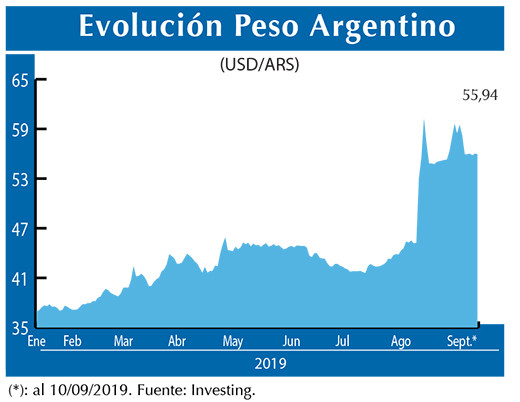 Evolucion peso Argentino