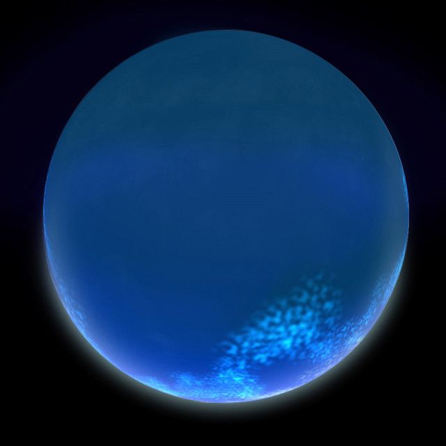 Ilustración de un planeta azul