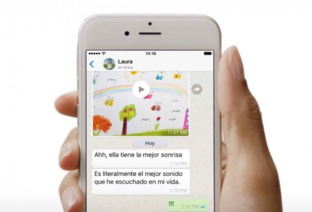 Captura de un chat individual de WhatsApp