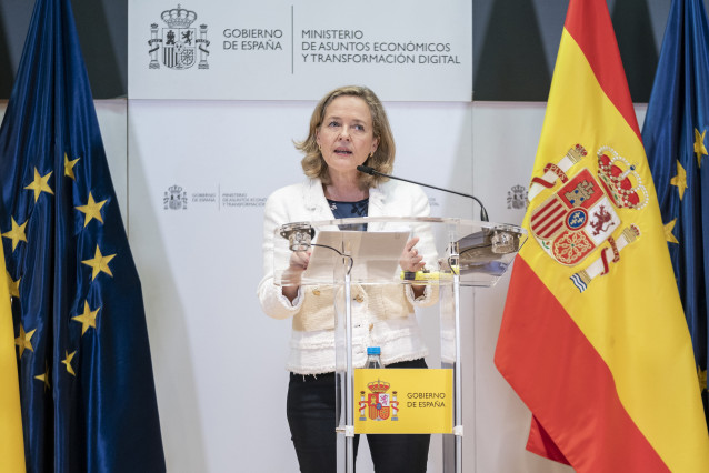 La vicepresidenta primera y ministra de Asuntos Económicos y Transformación Digital, Nadia Calviño