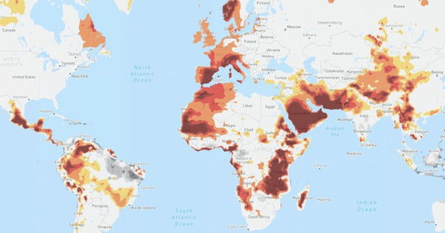 El Índice de cambio climático global del 27 de octubre de 2022 revela claras influencias del cambio climático en las temperaturas en América Latina, Europa occidental, África y Asia.
