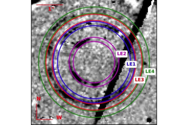 Imagen del eco de luz de la supernova