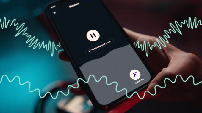 Nueva función de mejorar sonido reduciendo el ruido de fondo en la aplicación para podcast de Spotify, Anchor.