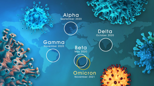 Archivo - Variantes del coronavirus.