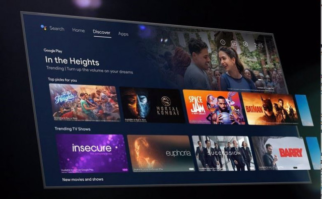 Interfaz de Android 13 para televisores