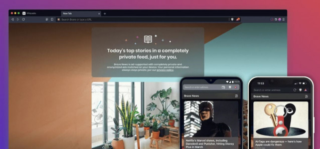 Interfaz de Brave News