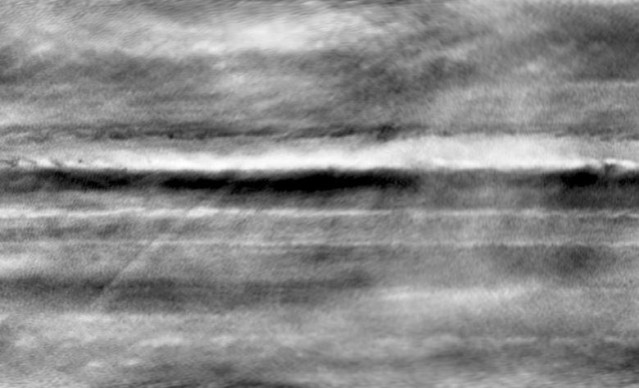 Detalle de una imagen VLA de Júpiter realizada junto con las observaciones de la nave espacial Juno en órbita alrededor de ese planeta.