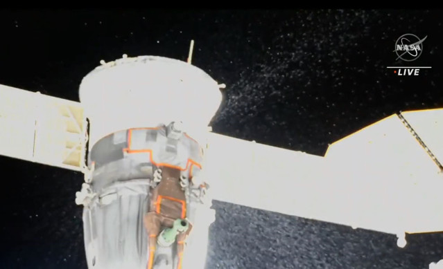 Imagen de la fuga en la nave Soyuz