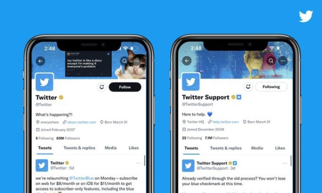 Captura del nuevo sistema de verificación para empresas de Twitter