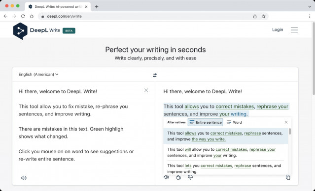 DeepL lanza Write, la herrameinta para corregir los errores gramaticales y de puntuación.