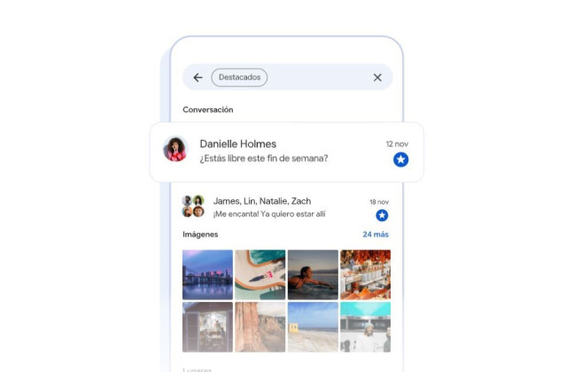Interfaz de Google Messages