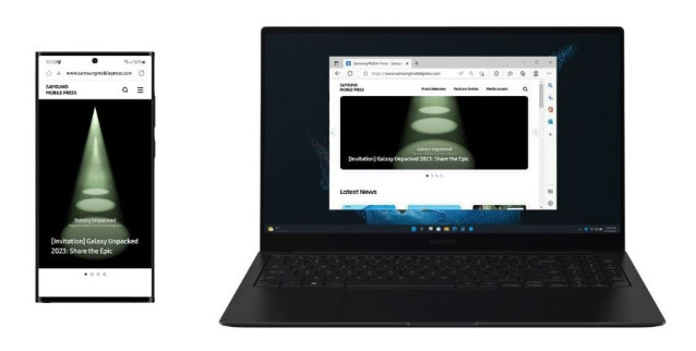 Interfaz de la funcionalidad 'Sitios web recientes'