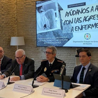El Consejo General de Enfermería (CGE) presenta un plan integral contra las agresiones a enfermeros, elaborado en colaboración con el Interlocutor Policial Sanitario de Policía Nacional. En Madrid 