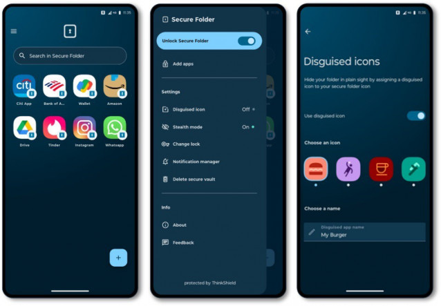 Interfaz de Moto Secure