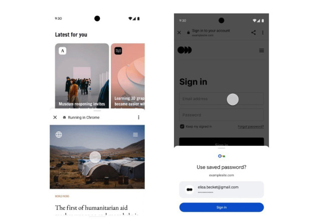 Interfaces con las nuevas características de Chrome Custom Tabs