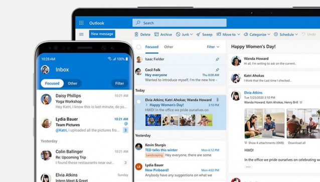 Interfaz de Outlook