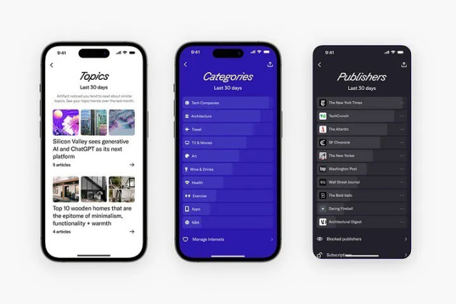 La nueva aplicación de noticias basada en IA Artifact.