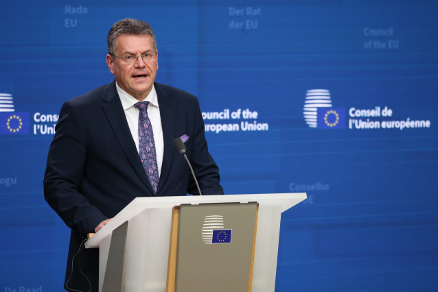 Maros Sefcovic, vicepresidente europeo de Relaciones Institucionales.