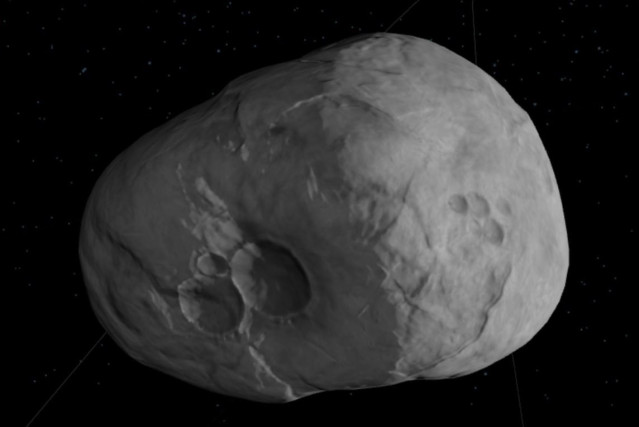 Aspecto estimado del nuevo asteroide 2023 DW