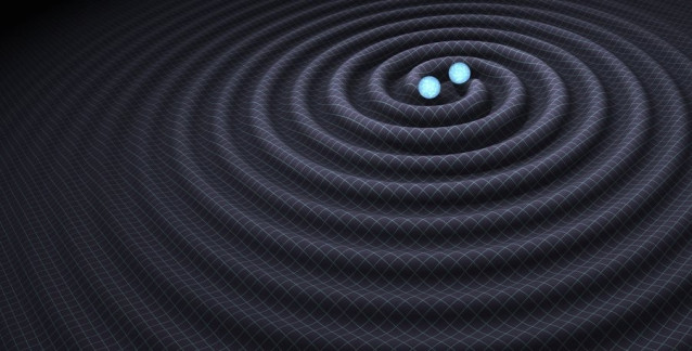 Ilustración de una onda gravitacional