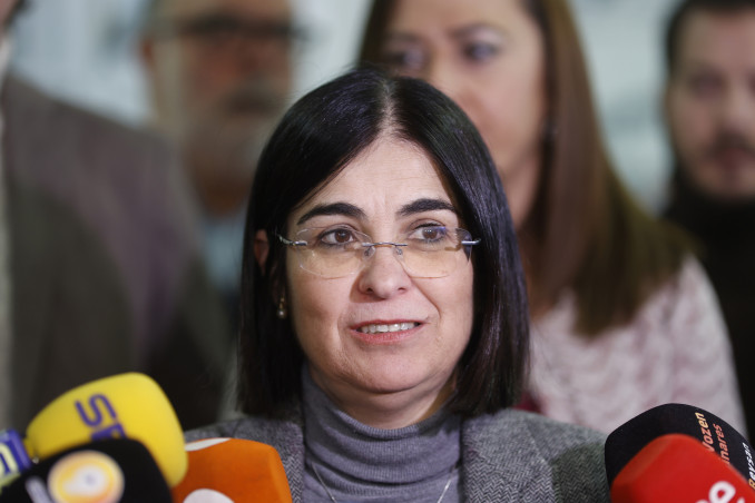 La ministra de Sanidad, Carolina Darias, durante su visita a Soria, a 2 de marzo de 2023, en Soria, Castilla y León (España). Darias ha viajado a Soria con el objetivo de conocer distintas iniciativ