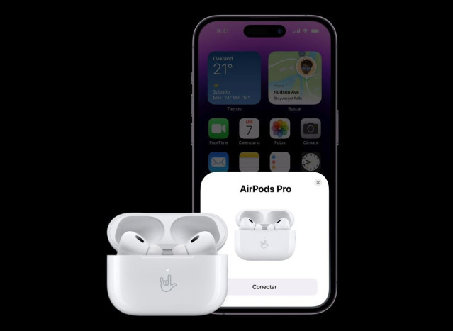 AirPods conecvtados a un iPhone