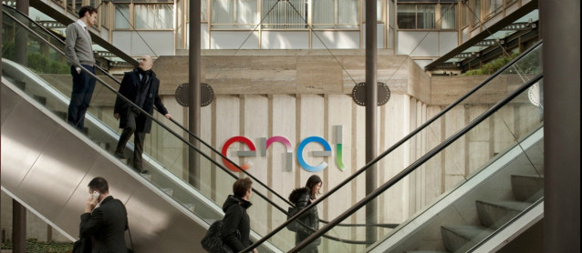 Archivo - Logo de Enel.