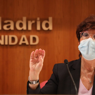 Archivo - La directora general de Salud Pública, Elena Andradas, en una comparecencia para actualizar la información sobre la situación epidemiológica y asistencial por coronavirus en la región, 
