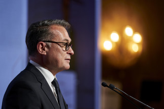 Archivo - El presidente del Deutsche Bundesbank, Joachim Nagel, interviene en la ceremonia de entrega del premio ‘José Echegaray’ de elEconomista.es en el hotel Four Seasons, a 2 de noviembre de 