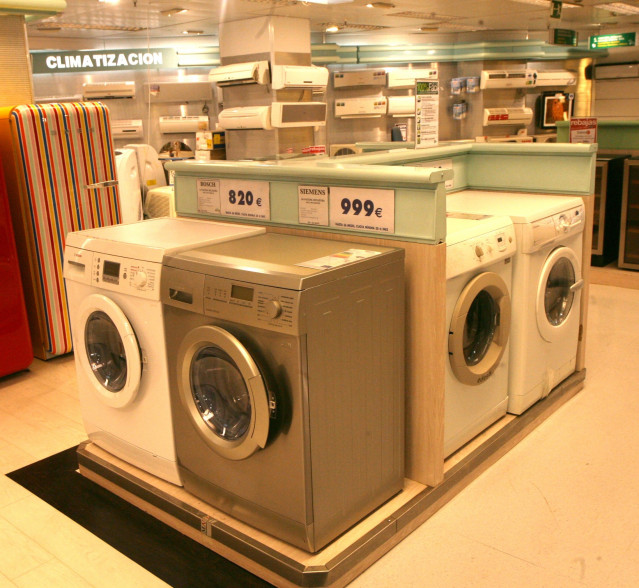 Archivo - Electrodomésticos, lavadoras