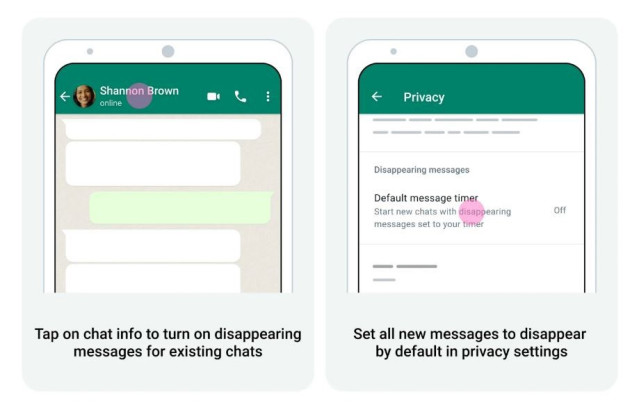 Mensajes temporales de WhatsApp