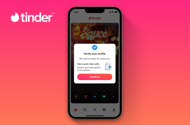 Tinder implementa un nuevo método de verificación con vídeo 'selfie'.