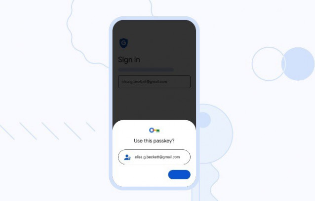 Inicio de sesión en la cuenta de Google con passkeys o clave de acceso