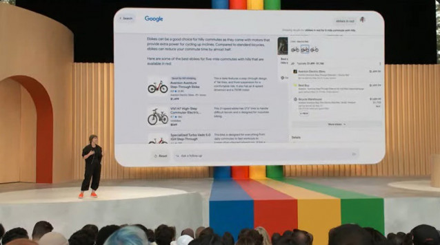 Nueva experiencia de búsqueda en Google con IA generativa