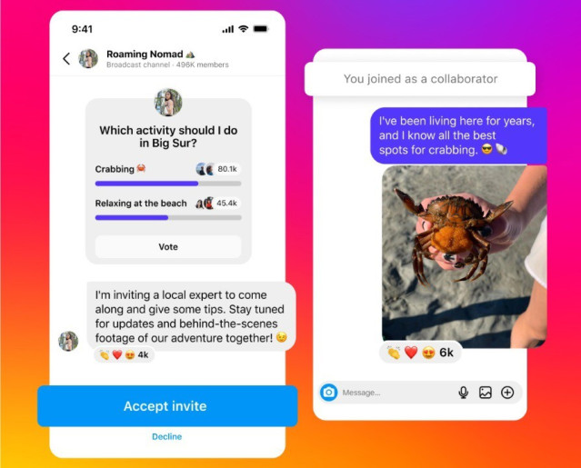 Colaboraciones en los canales de Instagram